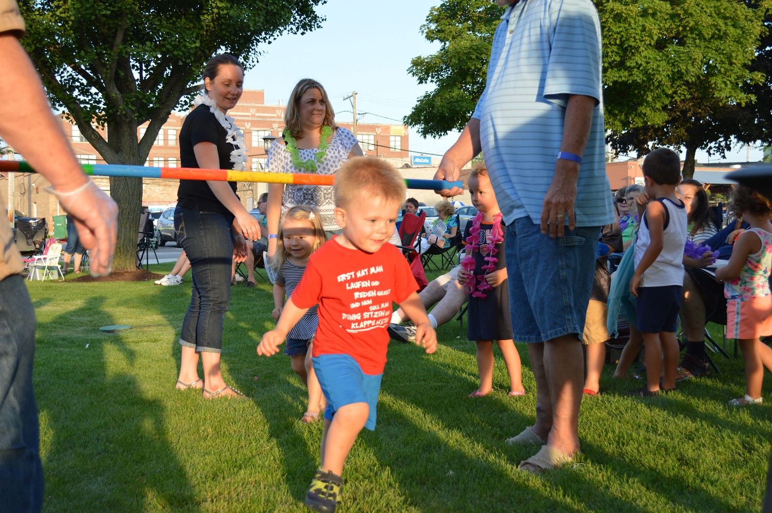 Kids limbo during the Mr. Meyers concert at Cortesi Veterans Memorial Park on Aug. 4, 2016.